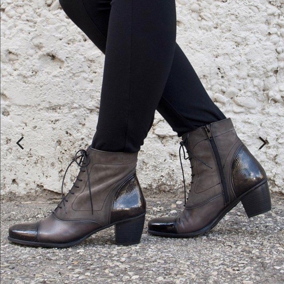 Women’s Casual Daily Lace Up Zipper Ankle Boots - Picture 4 of 5